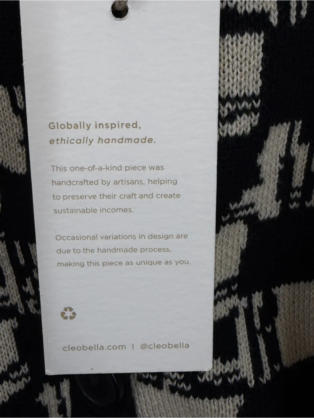 Cleobella New with Tags Black Ivory Abstract Geometric Print Marybeth Cardigan - Picture 7 of 8